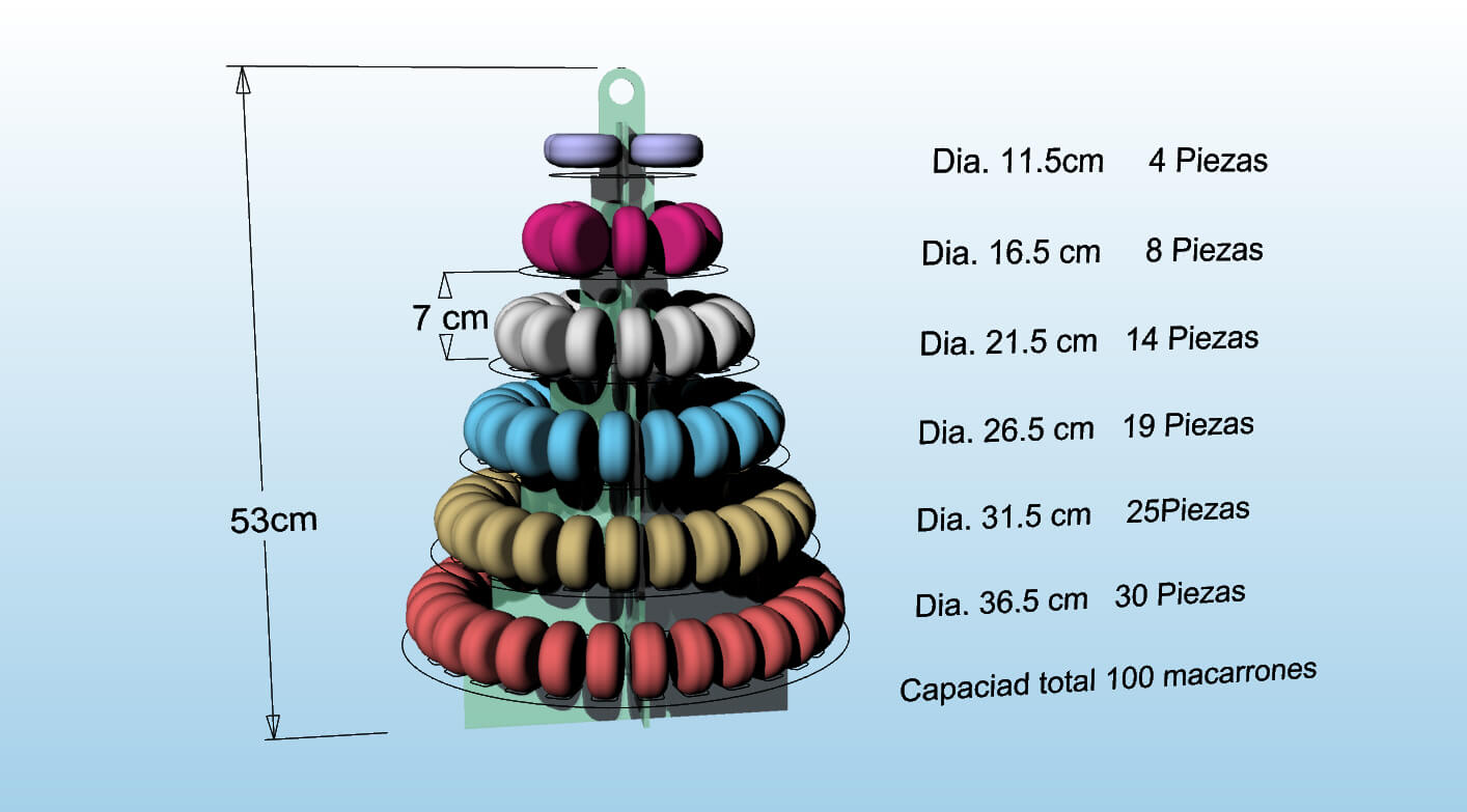 Macarrones 6 niveles | Display | Industrias Arra Macarrones 6 niveles | Display | Industrias Arra
