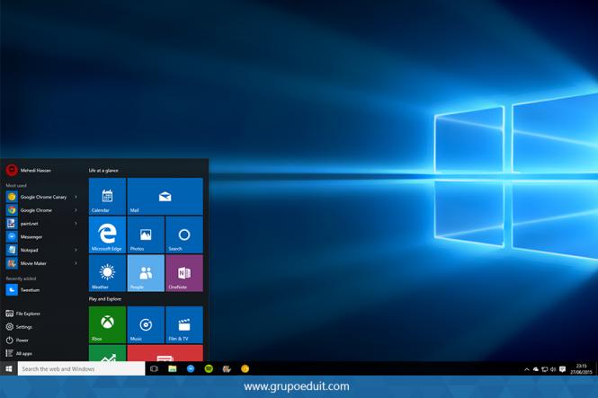 ¡Bienvenido Windows 10!